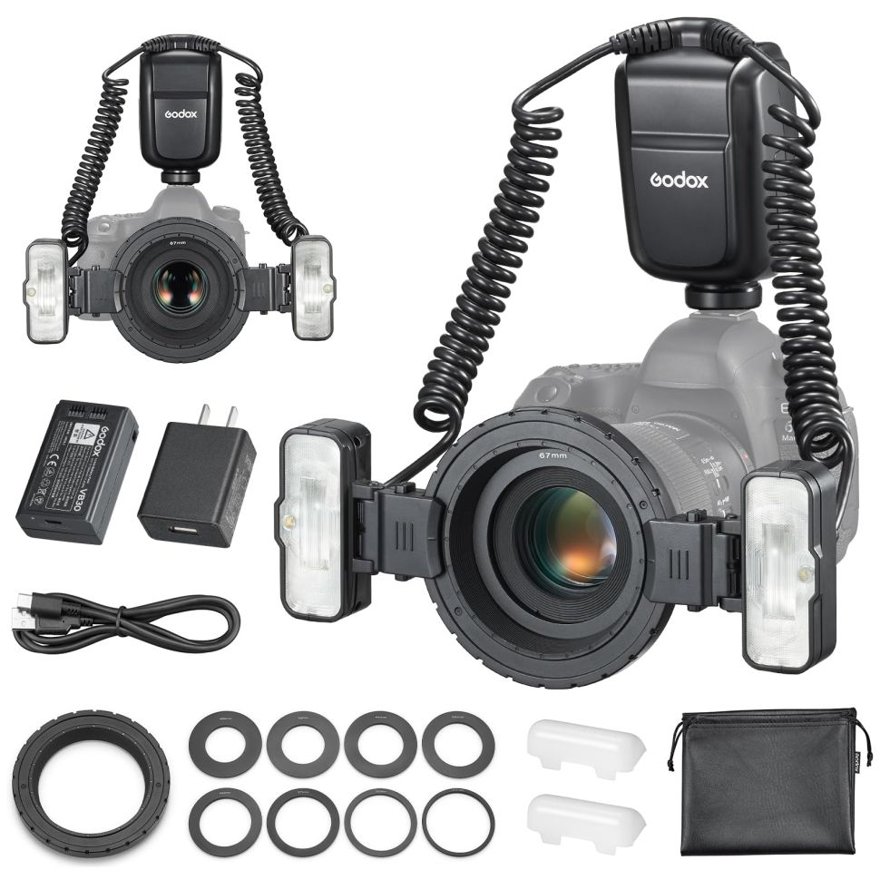 Би-полярная макровспышка Godox MF-T76C TTL для Canon