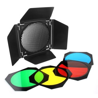 Набір Шторки, Стільники, Кольорові Гелі Godox BD-04