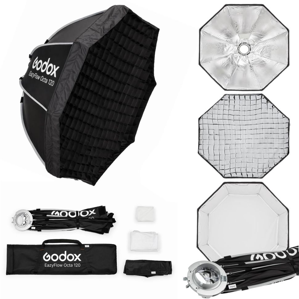 Софтбокс Октагон Godox EazyFlow Octa 120 Быстросборный (Bowens)