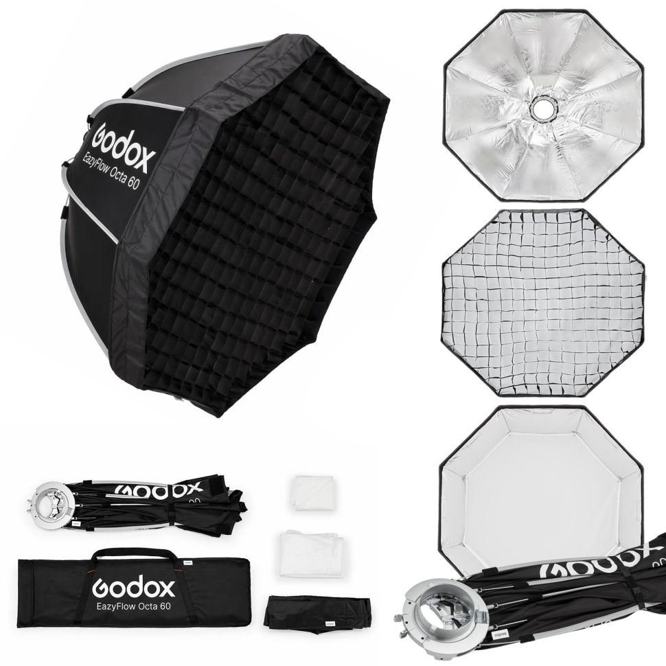 Софтбокс Октагон Godox EazyFlow Octa 60 Быстросборный (Bowens)
