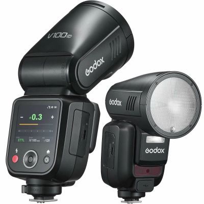 Спалах Накамерний Godox V100-C для Canon потужністю 100Дж та кольоровим тач-екраном керування