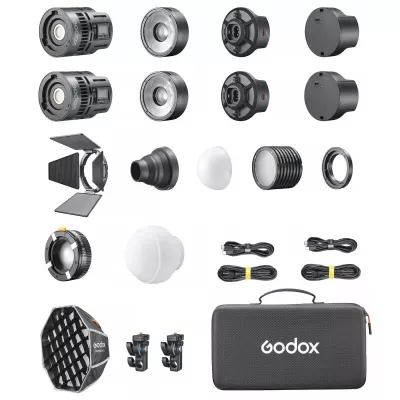 Набір Godox RS60R-2K з двох RGB відео освітлювачів RS60R