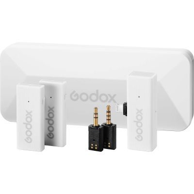 Микрофонная система Godox MoveLink Mini LT для 2 человек для iPhone с Lightning портом (Белый Корпус)