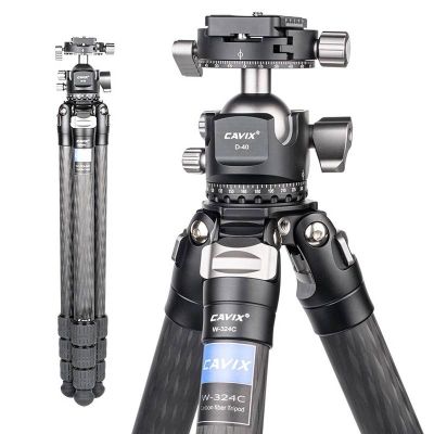 Фото Штатив Cavix W-324D3C Професійний Карбоновий з головкою D-40 для важких фото-камер та підзорних труб