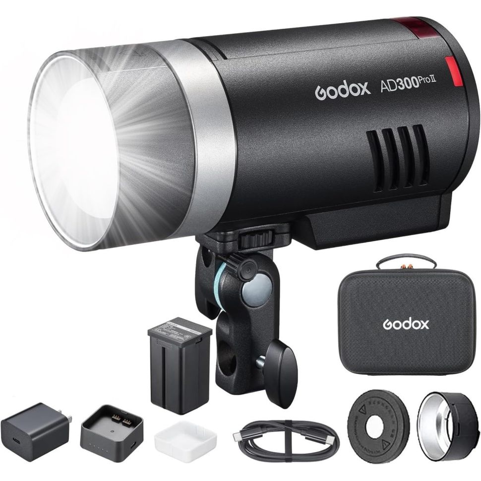 Вспышка Godox AD300Pro II Студийная Аккумуляторная