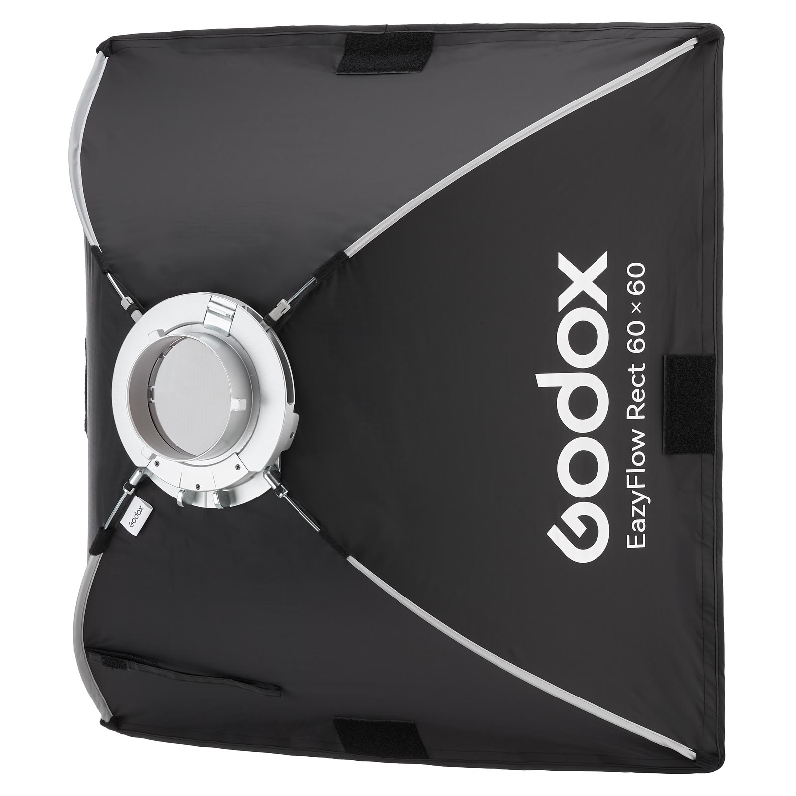 Godox EazyFlow Rect 60×60 — вид сзади с крепёжным кольцом